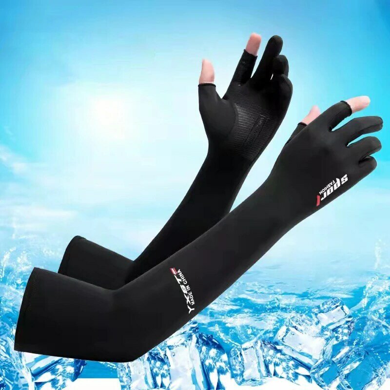 Manguitos solares UV para hombre y mujer, guantes de ciclismo, mangas largas de mano, cubierta de brazo para conducir, protección Solar para motociclista, Verano
