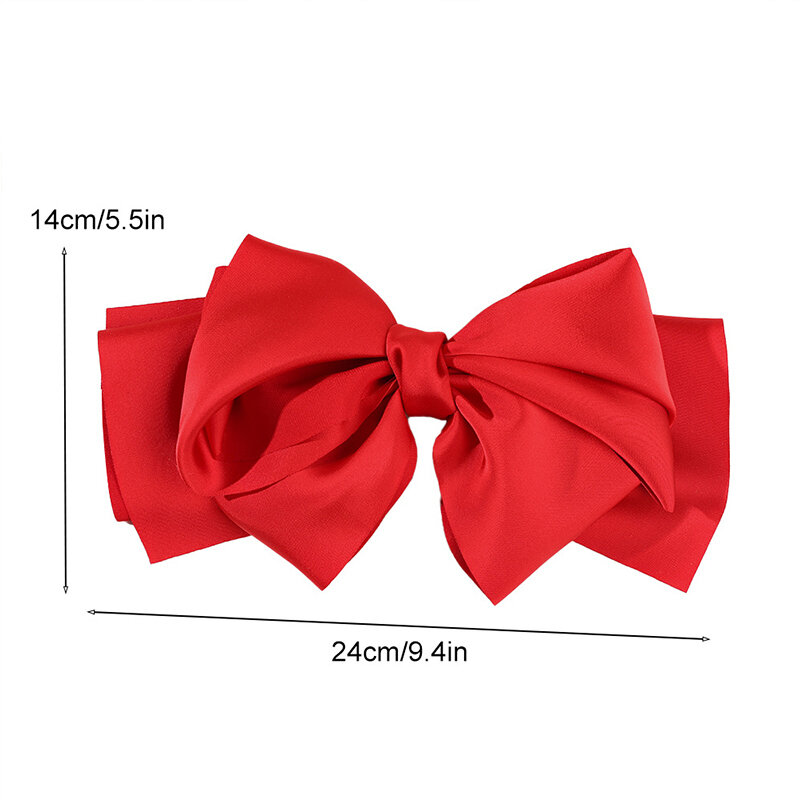 Sweet Bow Hairpins Solid Bowknot Hair Clips For Girls Satin Butterfly Barrettes Multi Layer Bow Ponytail Clip Hair Accessories