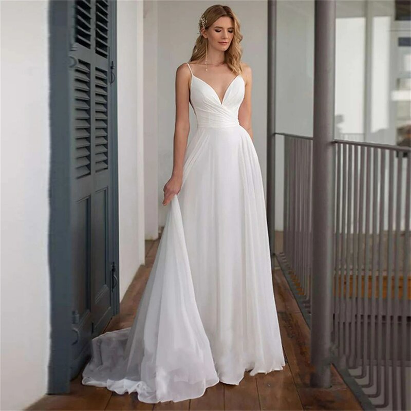 Coco Large Size Wedding Dresses for Woman V-neck Sleeveless Women Evening Dress Party Evening Elegant Luxury Celebrity Bride