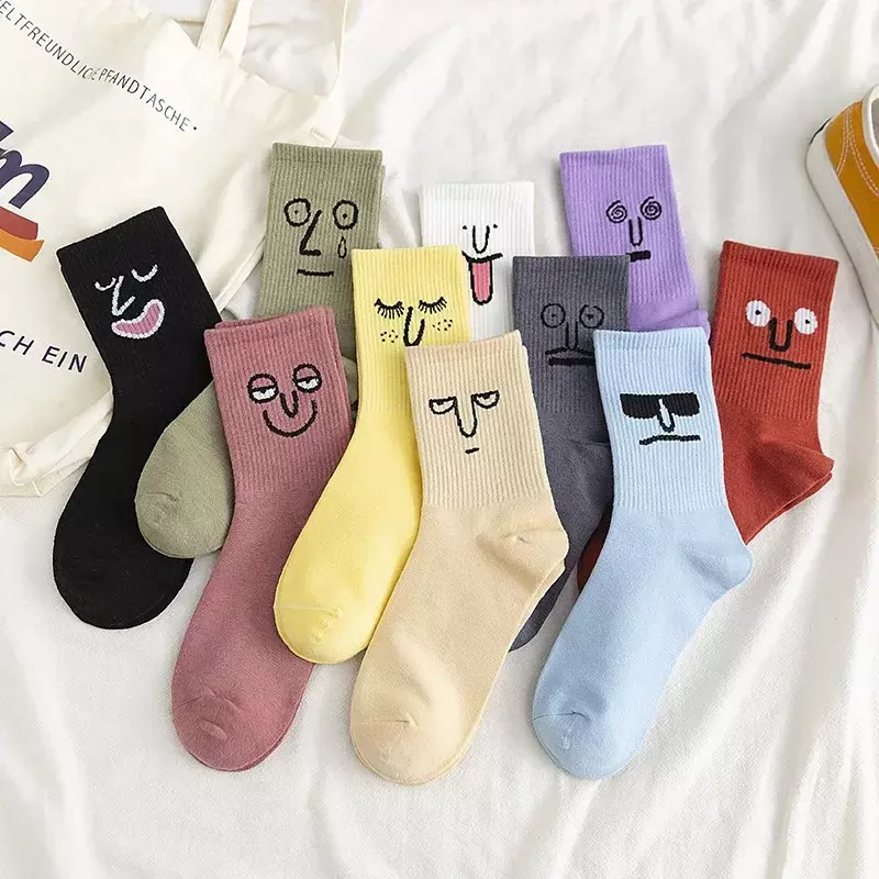 1 Pair Korea Funky Harajuku Trend Women Candy Colors Casual Funny Socks Girl Kawaii Socks Unisex Surprise Mid Women Crew Socks