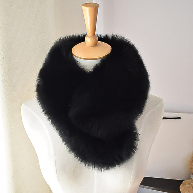 Furry Women Scarf Collar Winter Autumn Faux Fur Warm Neckerchief Accessories