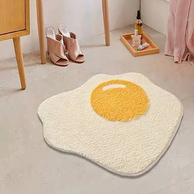 Pochierter Eier teppich Kinder boden matte Cartoon Teppich rutsch feste Boden matte weiche bequeme saugfähige Wohnkultur