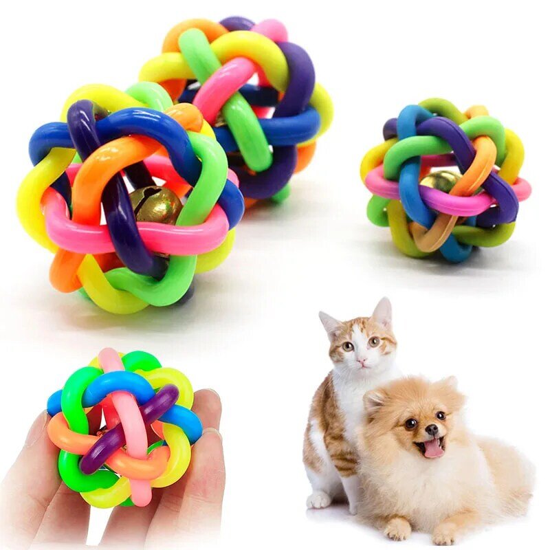 Squeaky Funny Chew Pet Dogs Toy Rubber Sound Tooth Ball Training Puppy Squeaker Training Chew Ball Bell Bite Resistant Toys