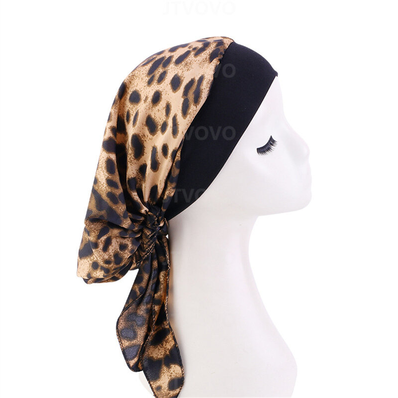 Женский мусульманский шарф, эластичная повязка на голову, шелковая шляпа, мусульманский женский шарф, тюрбаны, головной убор для женщин, женский хиджаб
