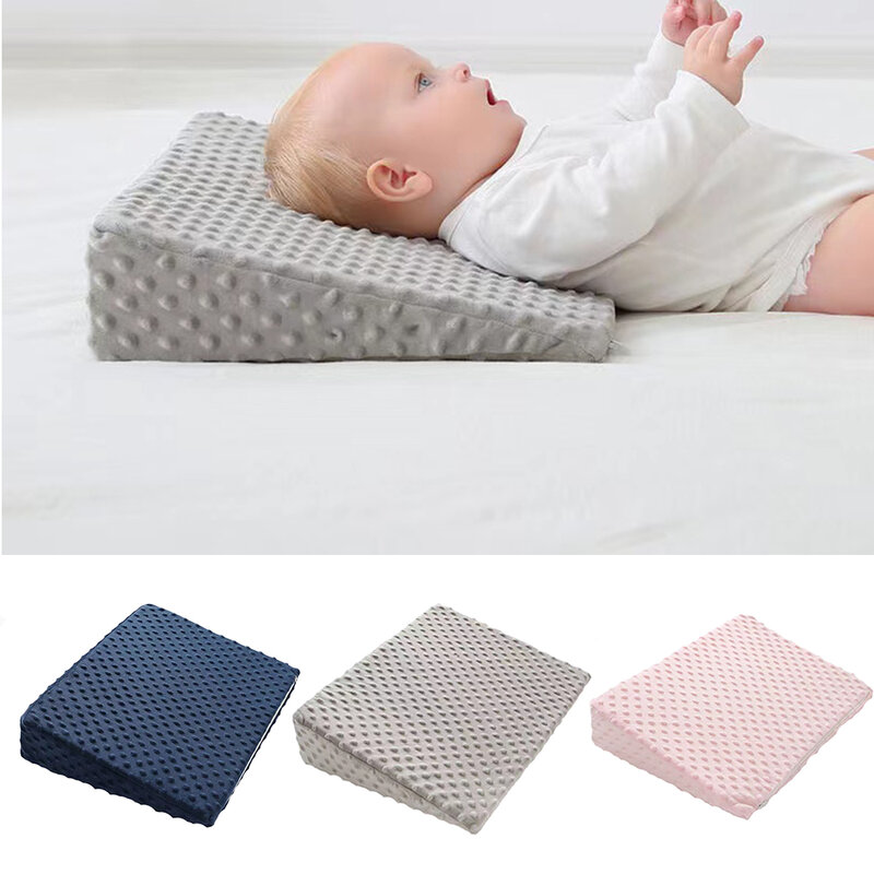 Wedge Bed Pillow com Memory Foam Top, Slat Anti vômito, Durma Bem, Suporte para o Corpo do Bebê