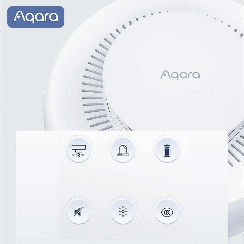 Aqara inteligentny czujnik dymu Zigbee 3.0 Alarm pożarowy Monitor Alarm dźwiękowy Home Security APP praca z Xiaomi Mi home Homekit