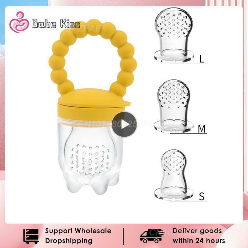 1PCS Baby Pacifiers Feeder with Cover Silicone Baby Nipple Fresh Fruit Food Vegetable Supplement Soother Nibbler Feeding