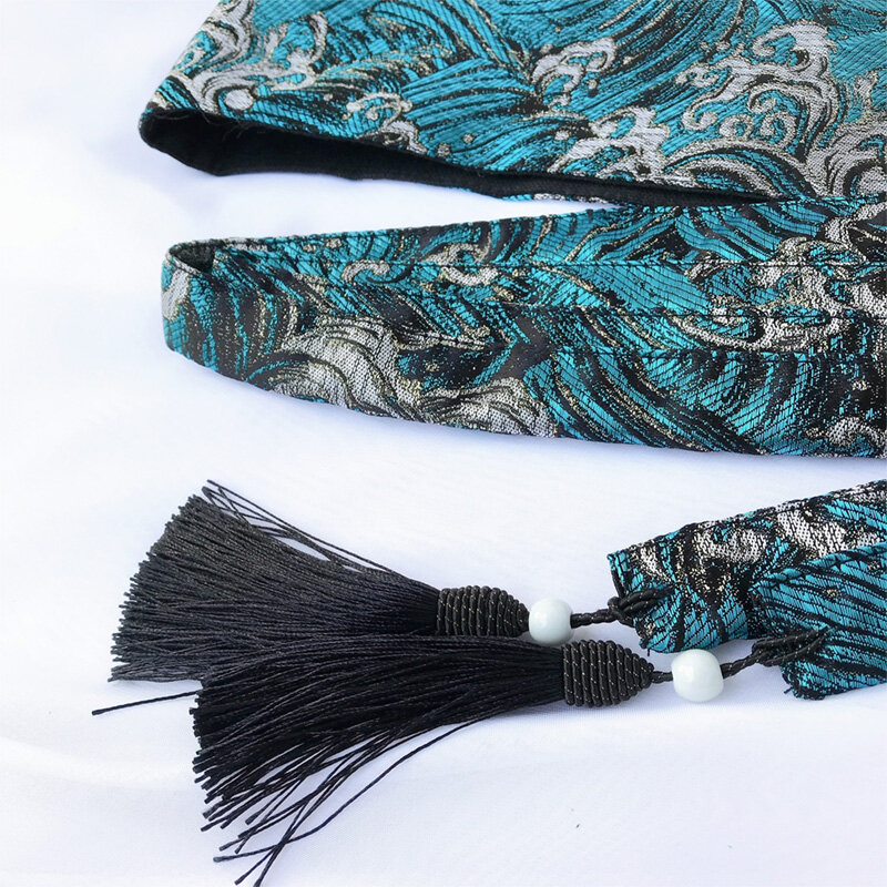 Элегантный Универсальный простой бандаж в стиле ретро весна-лето и осень с вышивкой в китайском стиле с кисточками декоративный широкий пояс