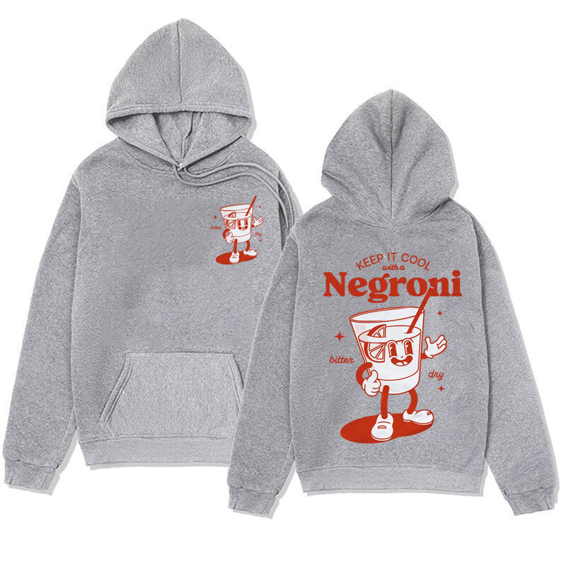 Negroni-Sudadera con capucha para hombre y mujer, ropa de calle con estampado de dibujos animados, estilo Retro, informal, Kawaii