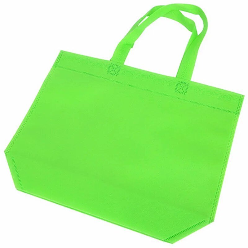 20 pcs Striped Non-woven Fabric Reusable Shopping Bags Large Foldable Tote Grocery Bag Travel Eco Friendly Bag Reutilizable