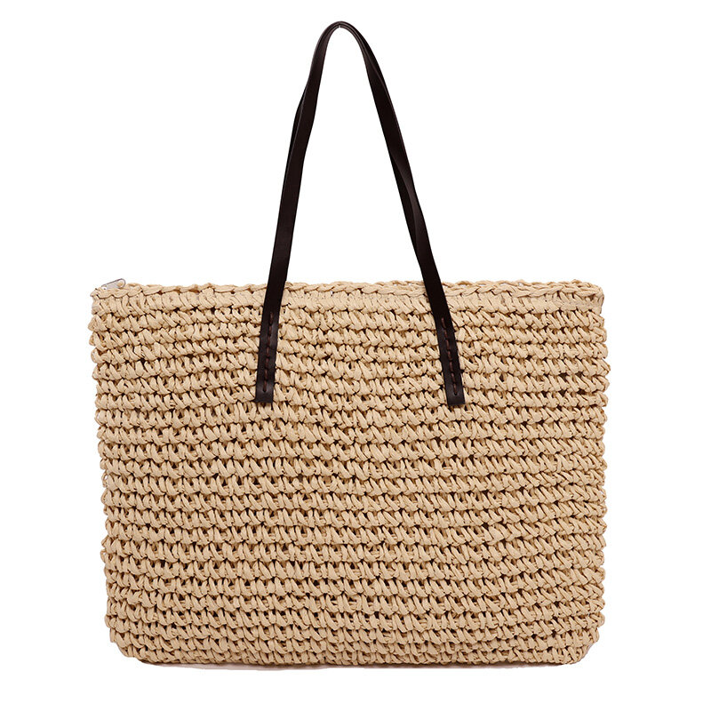 Casual Summer Beach Bag For Women 2022 Large Capacity Straw Bags Designer Bag Handmade Big Purses Handbags Rattan Shoulder Bags