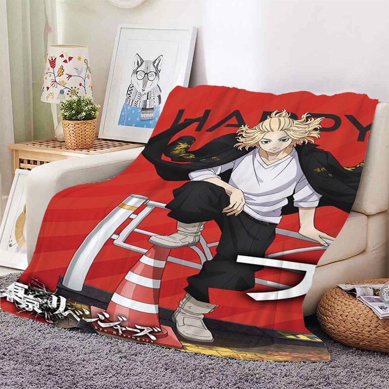 Одеяло с рисунком аниме для дивана, зимнее теплое флисовое покрывало большого размера для кемпинга, домашнее пушистое мягкое одеяло, постельное белье из микрофибры