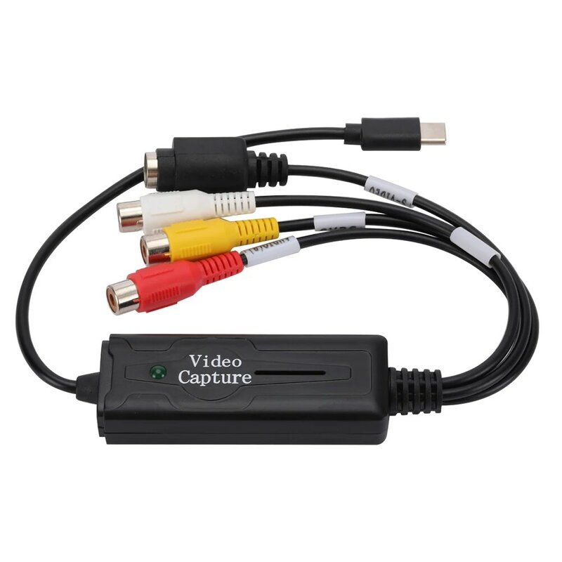 USB 3.1 Audio wideo Adapter karta przechwytująca DVD/VCD/MP4 typ-C Easy Cap konwerter wideo-audio 1 kanał do przechwytywania wideo