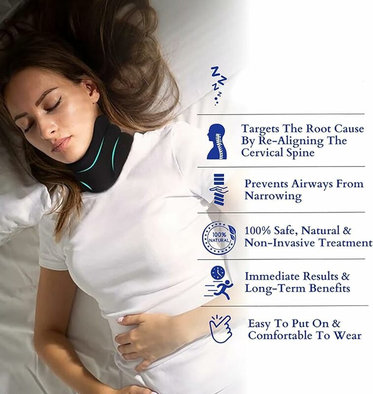 Cervical Coluna Cervical, alívio de pressão, vértebra cervical, proteção da coluna vertebral, Stop Snore by Healthy Lab Co