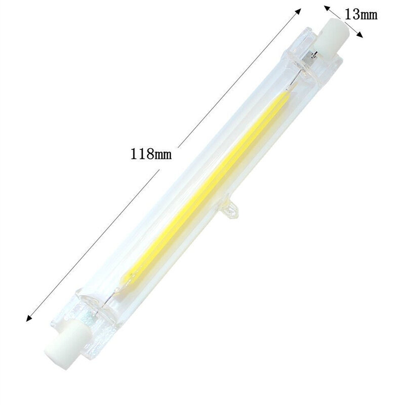 고출력 LED 유리 튜브 COB 전구, R7S 옥수수 램프, J78 J118, 할로겐 조명 교체, AC 110V, 220V, 78mm, 118mm
