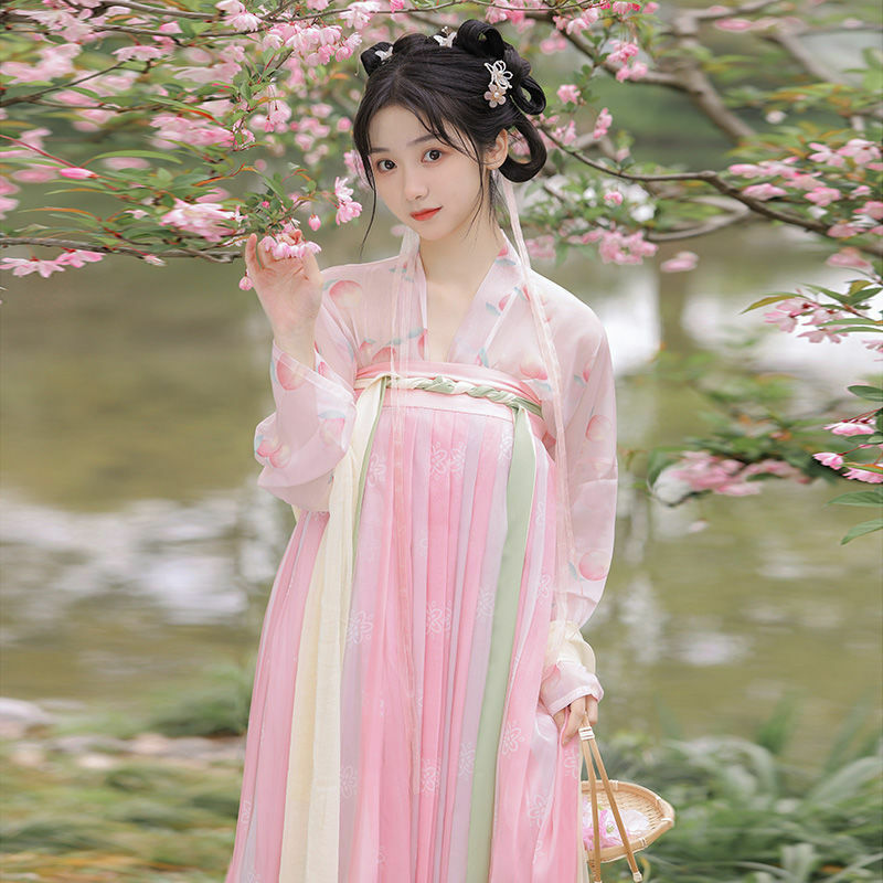 Conjunto de vestido Hanfu Vintage tradicional chino para mujer, ropa Hanfu de baile folclórico, actuación de escenario, Cosplay de princesa antigua
