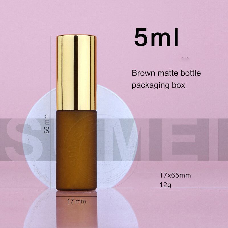5/10ml Brown Frosted Spray Bottle Refillable Face Moisturizer Essential Oil Perfume Dispenser Travel Portable Storage Container