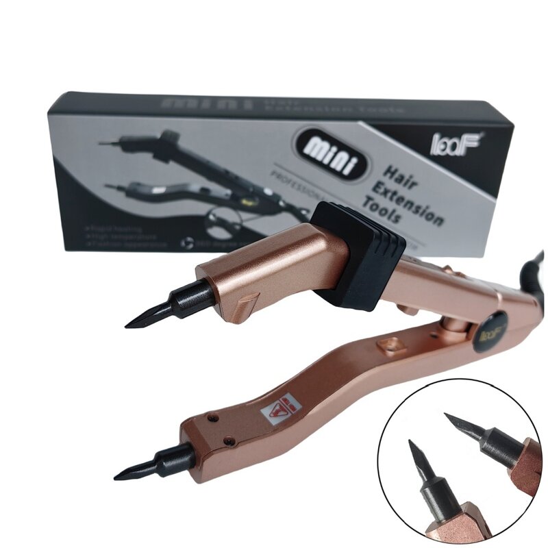 KerBrian Bonding Heat Iron Hair Extension, Mini Heating Tip, Adjustable Tools, Temperature210 ℃ Connectors, 2024 New, 1Pc