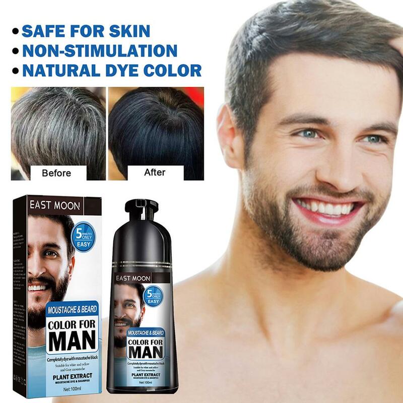 1/2/3/5PCS Shampoo colorante per capelli da uomo 3.53oz tintura per capelli Shampoo nero graduale grigio oscurante Shampoo per barba che riduce la barba bianca