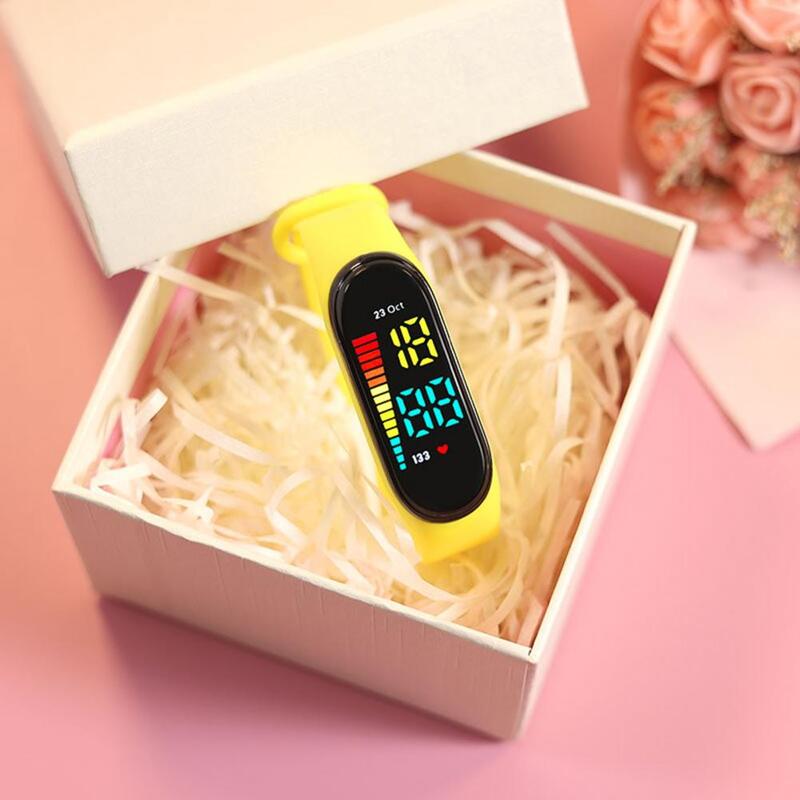 M11 jam tangan anak layar sentuh, jam tangan Digital anti air LED, jam tangan olahraga anak, tali lembut, jam tangan mudah bernafas