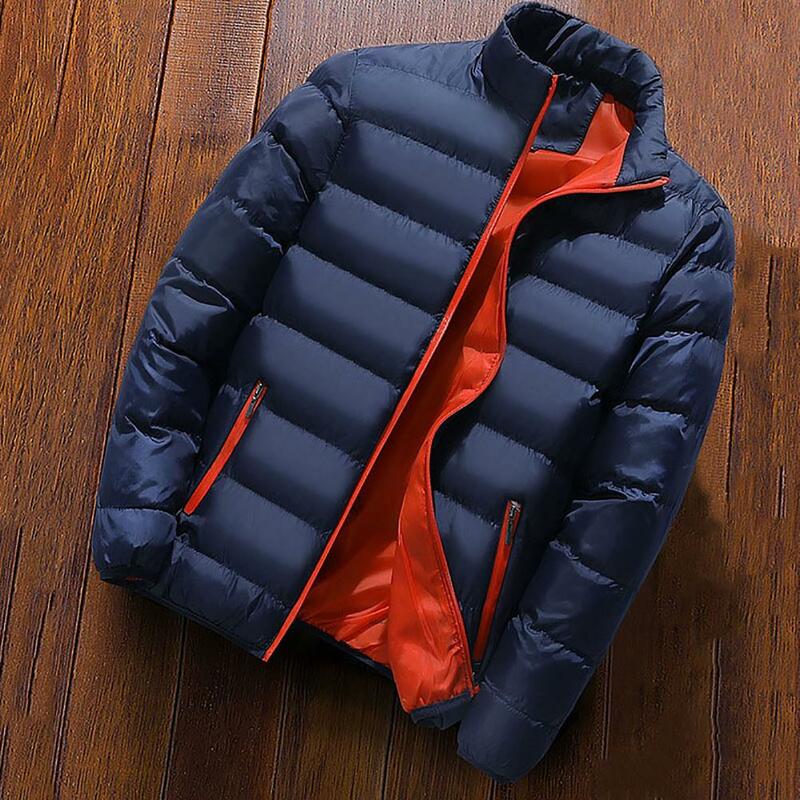 Abrigo de plumón informal, chaqueta cortavientos suave, cuello alto, ropa de invierno para el trabajo