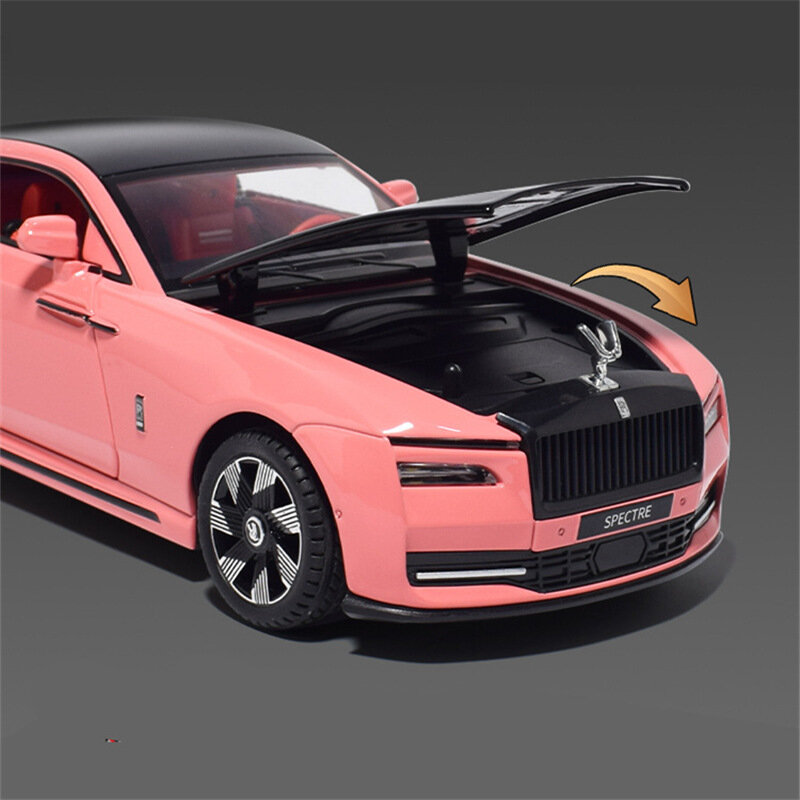 1:24 Rolls Royces Spectre Alloy Luxy New Energy Car Model Diecasts & Toy Vehicle Metal Charging Car Model Sound Light Kids Gifts