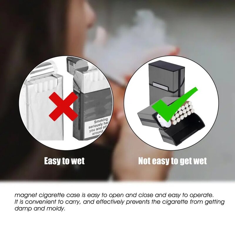 2019 penggunaan di rumah cahaya aluminium cerutu rokok kasus pemegang tembakau kotak saku penyimpanan wadah 6 warna Diskon