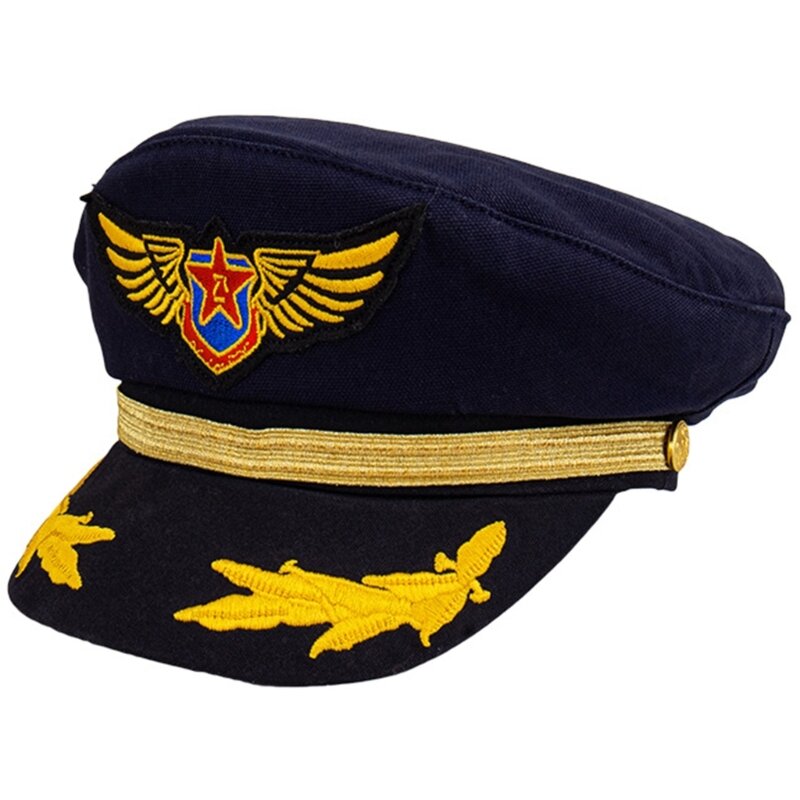 กัปตันหมวกเด็กหมวกกะลาสี Navy Topi Marinir Naval สำหรับเด็กคอสเพลย์