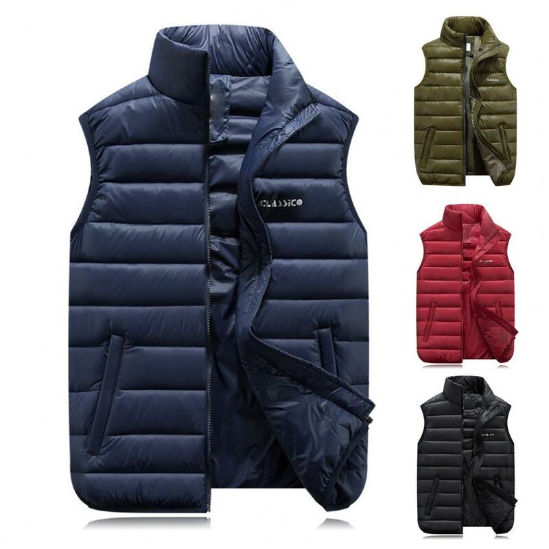 Gilet chaud coupe couvertes pour hommes avec poches, veste en fibre, Streetwear populaire, automne et hiver