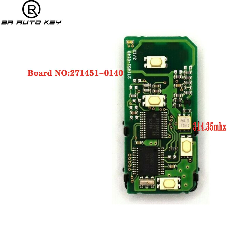 89904-48110 4 pulsanti Smart Remote Key Fob per Toyota Highlander Keyless-go 2007-2014 314.3Mhz 4D Chip FCC:HYQ14AAB 271451-0140