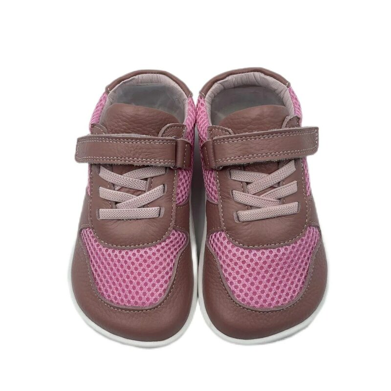 Tipsietoes New 2024 Spring Genuine Leather Shoe for Girls and Boys Kids Barefoot Sneaker Free Shipping Minimalist Elastic Strape