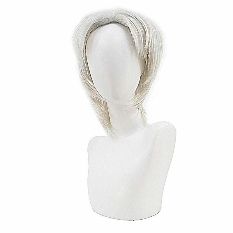 Anime wig spider mountain ghost white cosplay white slightly curly headband Synthetic Wigs Pelucas Hair Daily Party Use