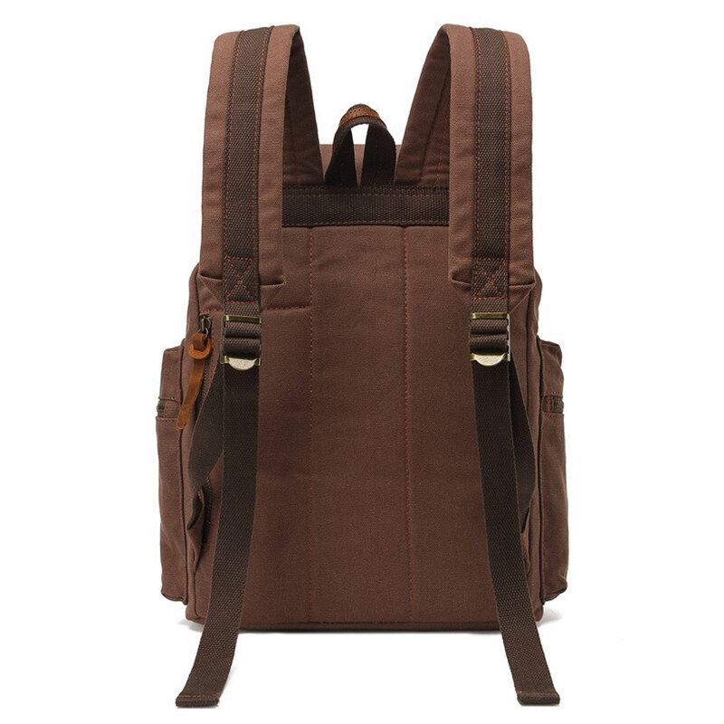 Retro Motorcycle Canvas Backpack Large Capacity Fashionable and Wear-resistant Backpack Computer Bag Student Backpack