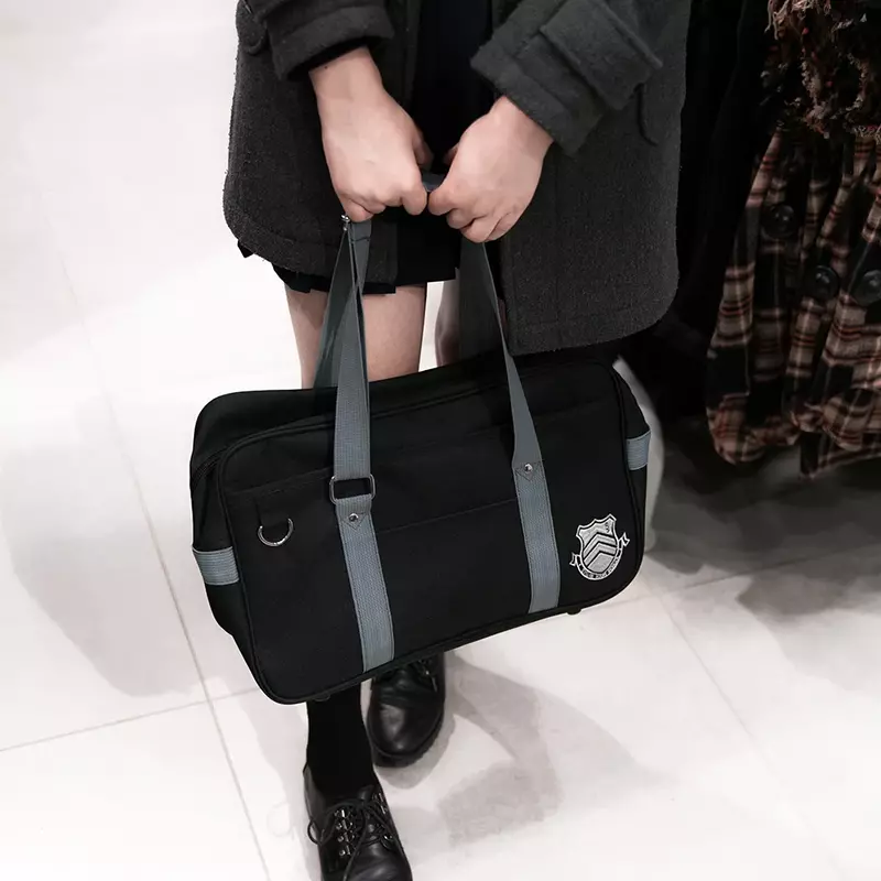 Anime Persona 5 P5 Shujin Gakuen Cosplay Handbag JK Uniform Shoulder Bag Crossbody Messenger Bags Satchel with keyring