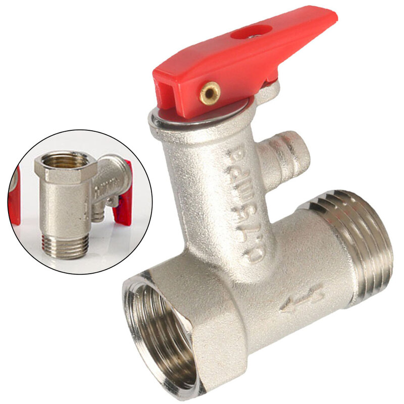 Pressure Relief Reducing Valve Brass Electric Water Heater System G1/2\\\\\\\" Prevent Water Backflow 1Pcs Brand New