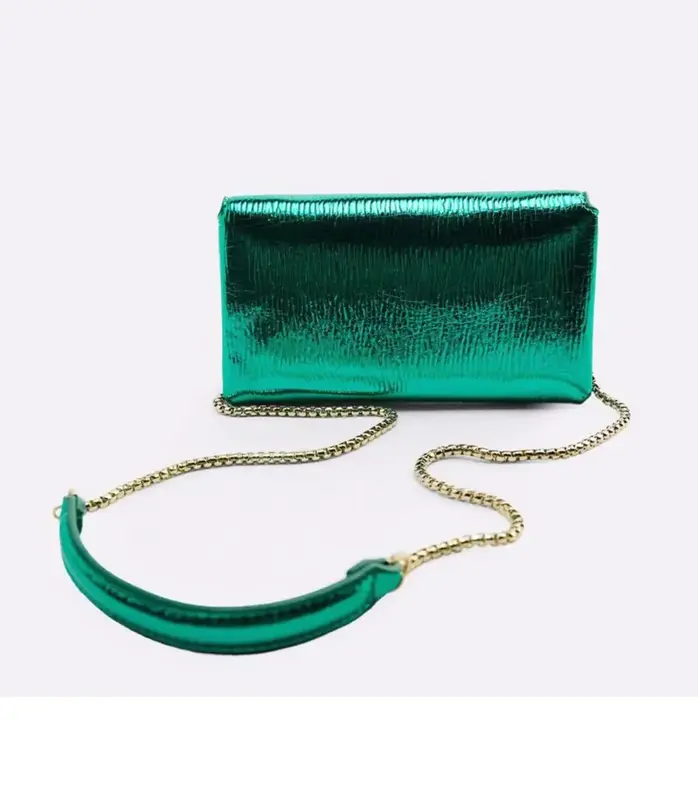 2024 Luxury Designer Shoulder Bag Lizard Pattern Crossbody Bags for Women Silver Handbags and Purses Metallic Mini Phone Flap