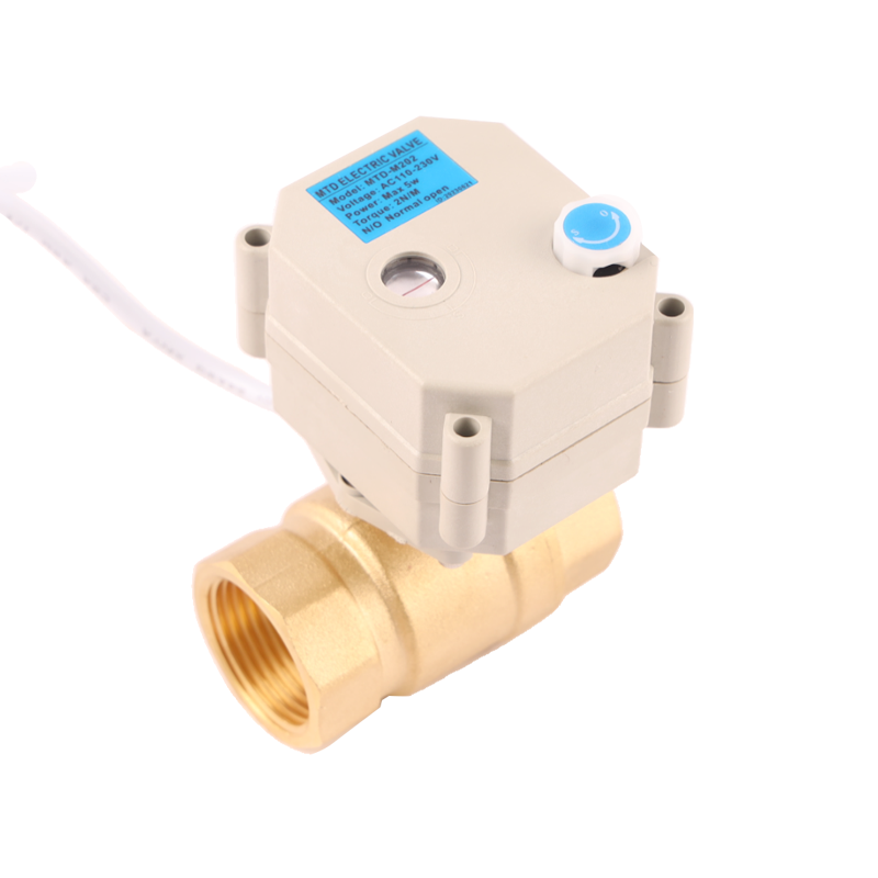 12V 24V DC 2 Way Smart Mini RS485 Valve Electric Motorized Motor Operated Actuator Brass Ball Valve Normal Open Manual Override