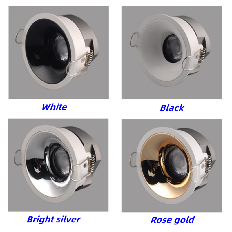 New Ultra-thin Dimmable COB Spotlight Anti-Glare Spotlight Recessed LED Downlight Spotlight AC85-265V 7W 9W 20W Indoor Lighting
