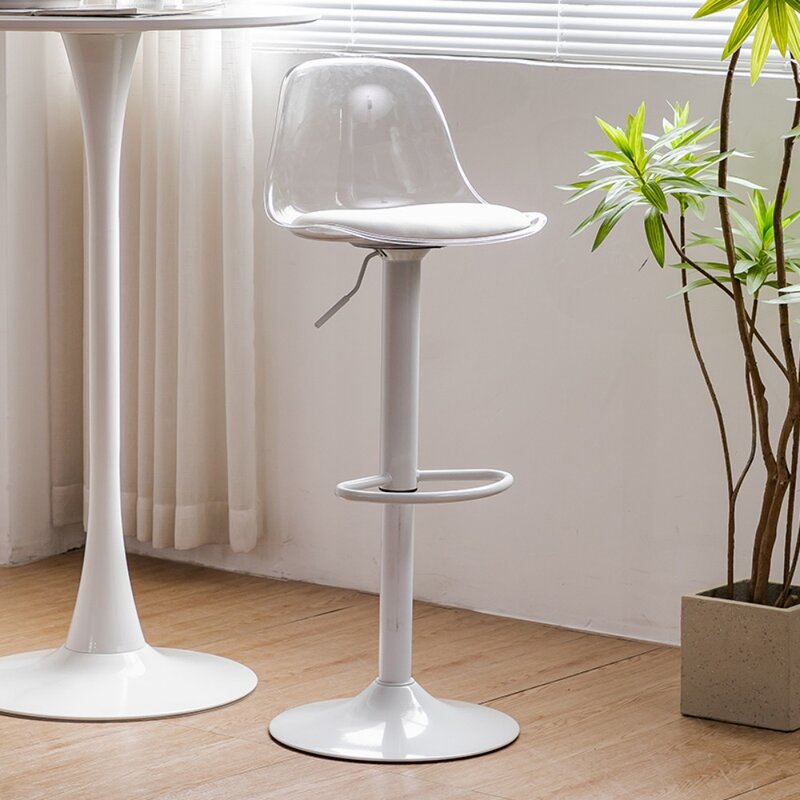 Regulowana obrotowa krzesło barowe nowoczesna recepcja barber unikatowa moda wysokie krzesełka minimalistyczne dekoracje