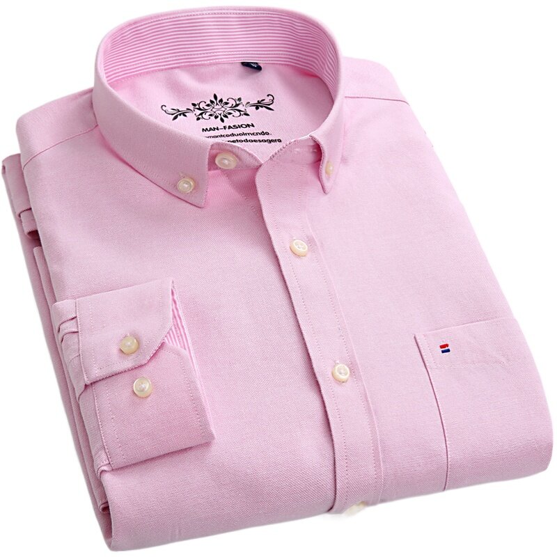 Neu im Hemd Langarm für Männer Slim Fit formelle Hemden weiß Plian Shirt versand kostenfrei Artikel Tops Single Pocket Büro kleidung