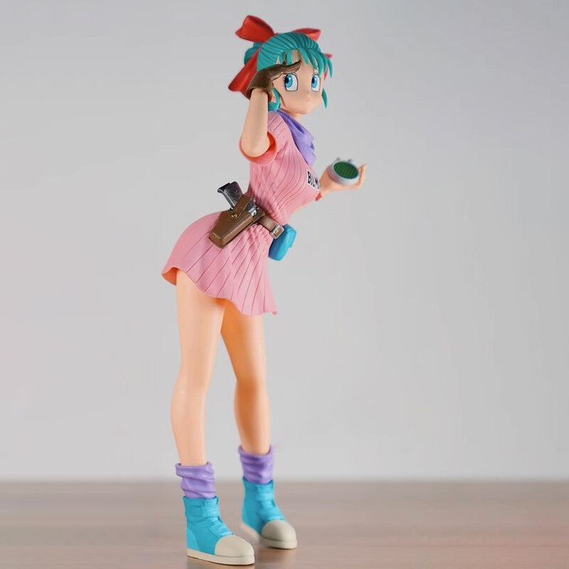 25cm Dragon Ball Anime figurka Bulma gorąca dziewczyna statua figurki Anime figurki figurki ozdoby lalka Model zabawki prezentowe