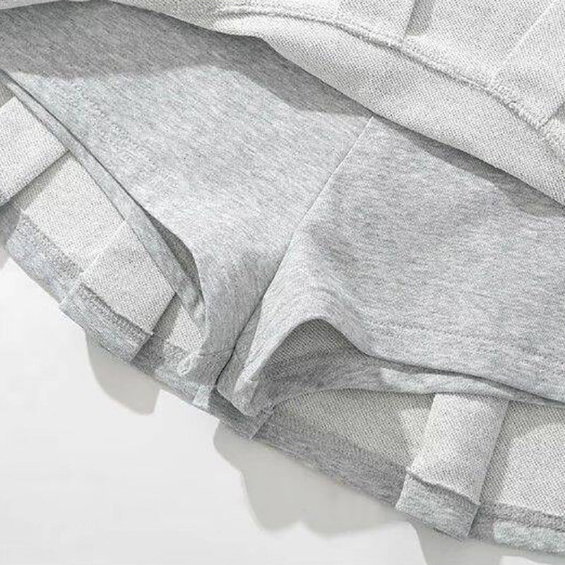 Женская плиссированная мини-юбка из махровой ткани, с заниженной талией