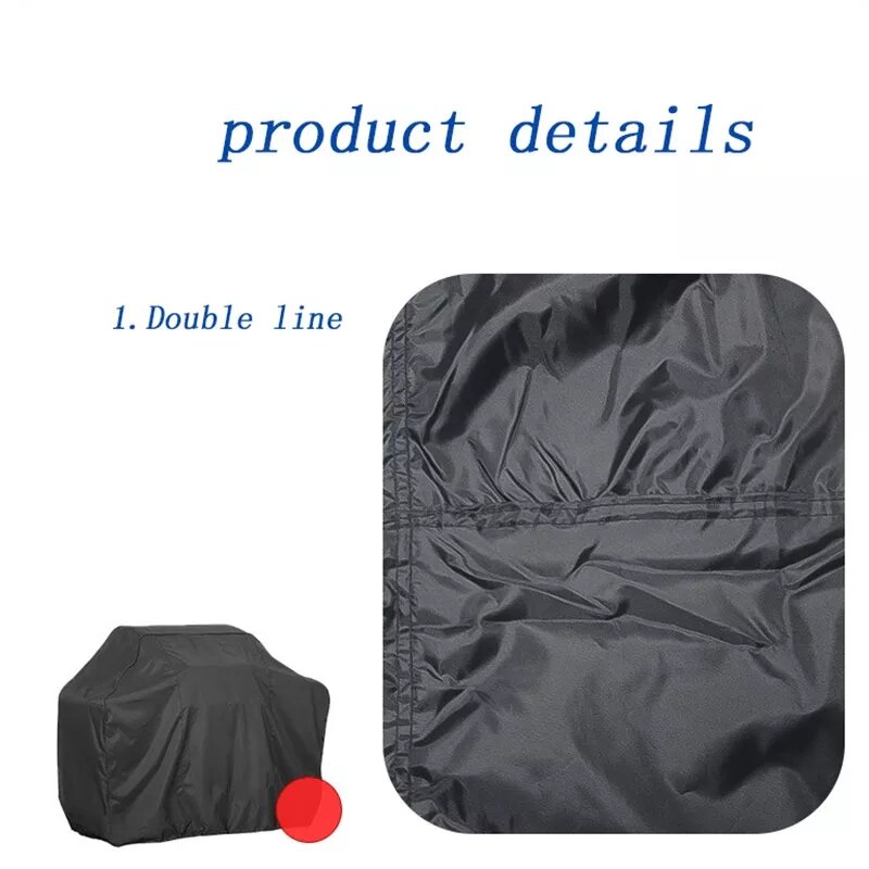 Black Waterproof BBQ Cover Outdoor BBQ Accessories Grill Cover Anti Dust Rain Gas Charcoal Electric Barbeque Protective Cover