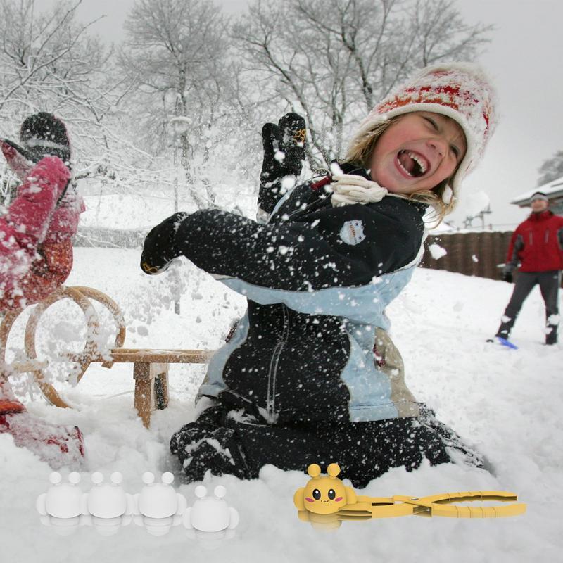 Sneeuwbal Maker Schimmel Sneeuwbal Maker Speelgoed Sneeuwbal Clip Met Bijenvorm Voor Kinderen Spelen Met Sneeuw Speelgoed Clip Voor 3-12 Kinderen