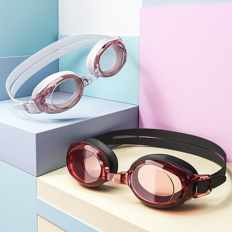 Новые женские плавательные очки для взрослых практичные очки для плавания водонепроницаемые и противотуманные модные очки