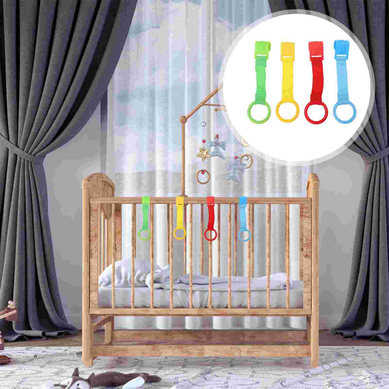 4pcs Practical Baby Pull Ring Baby Stand Up Rings Nursery Baby Cot Rings