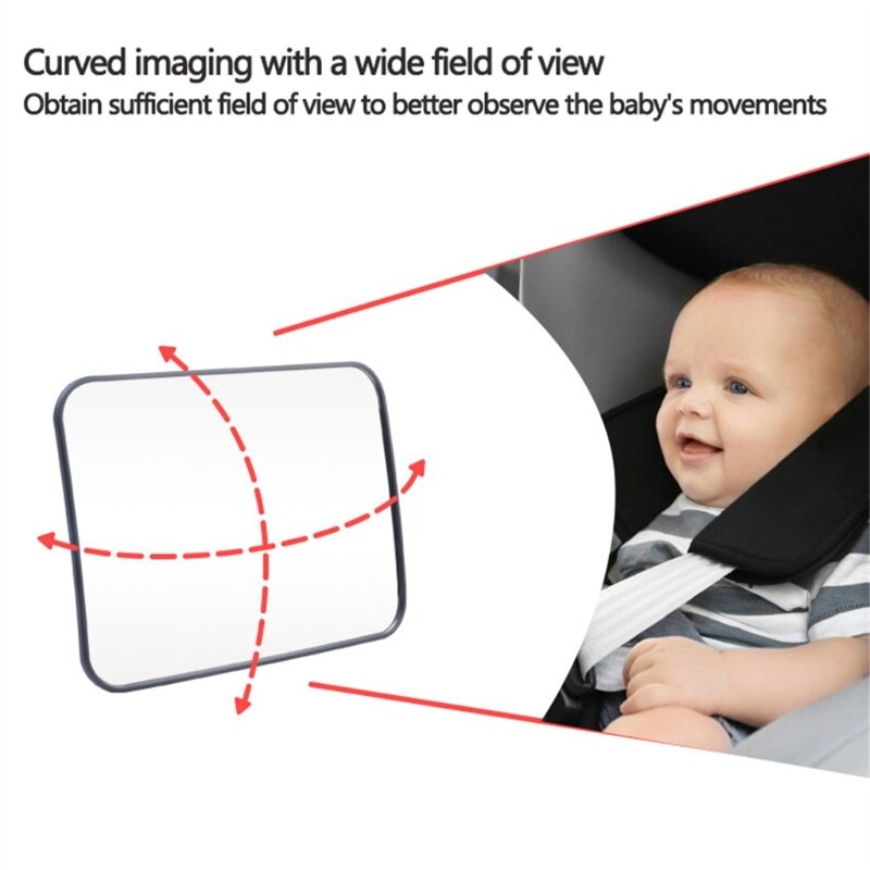 Leve vista traseira vidro voltado para trás ferramenta observação do bebê inquebrável dispositivo monitoramento do bebê