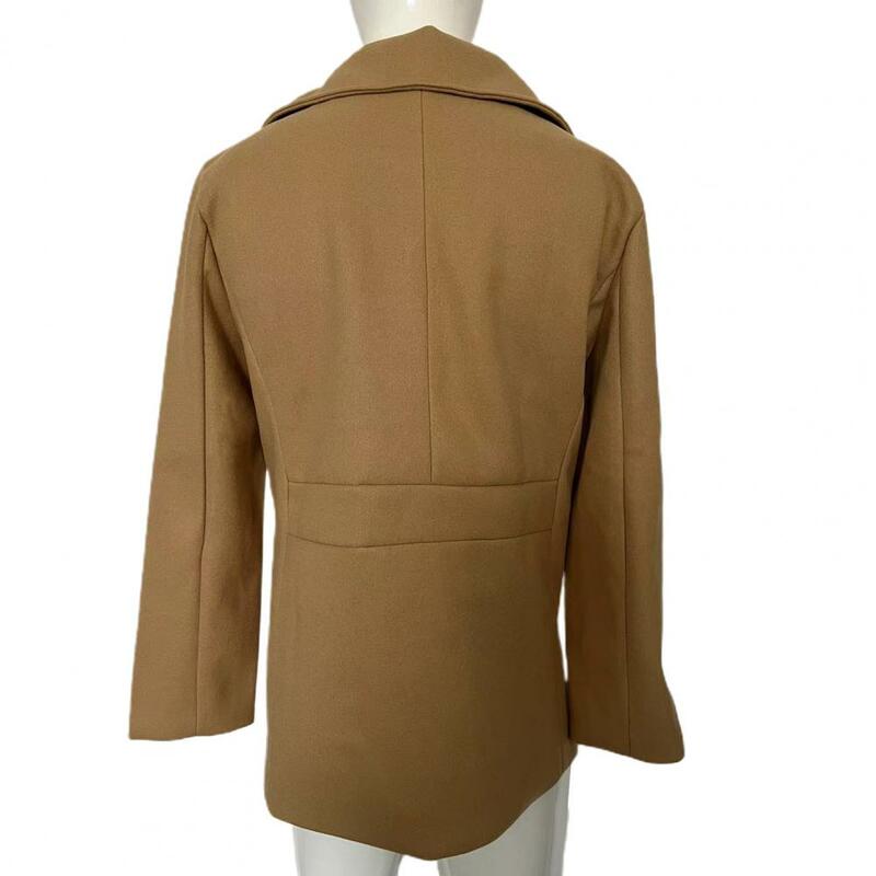 Fall Winter Men Trench Coat Double-breasted Buttons Lapel Thick Long Sleeve Cardigan Windproof jaqueta masculina