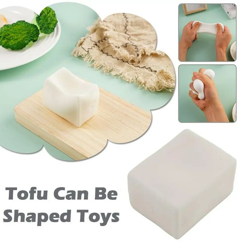 Tofu Reliëf Stress Ballen Fidget Speelgoed Vertragen Stijgend Speelgoed Zachte Nieuwigheid Knijp Tofu Decompressie Leuk Speelgoed Voor Kinderen Antistres U9v5