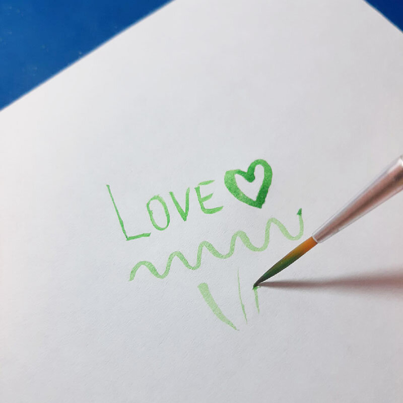 10ชิ้น/เซ็ตยาว Nylonhair Hook Line ปากกาแปรงเด็กอุปกรณ์ศิลปะ DIY เครื่องมือศิลปะเครื่องเขียนสีน้ำภาพวาดปากกา
